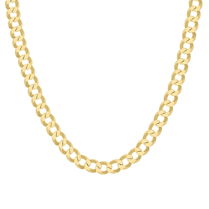 925 Silver Solid Super Flat Cuban Chain 6mm