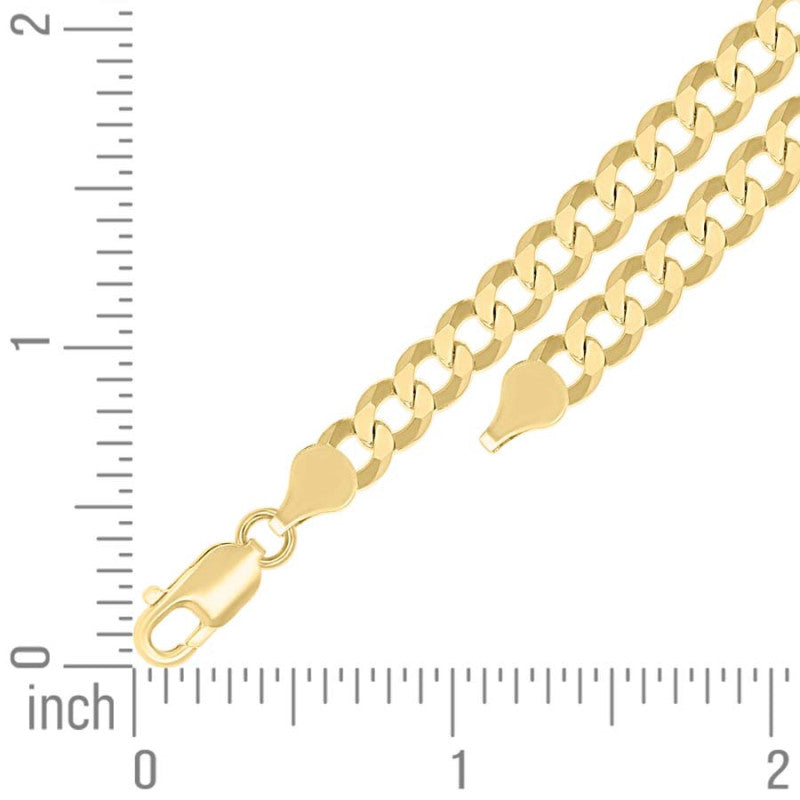 925 Silver Solid Super Flat Cuban Chain 6mm