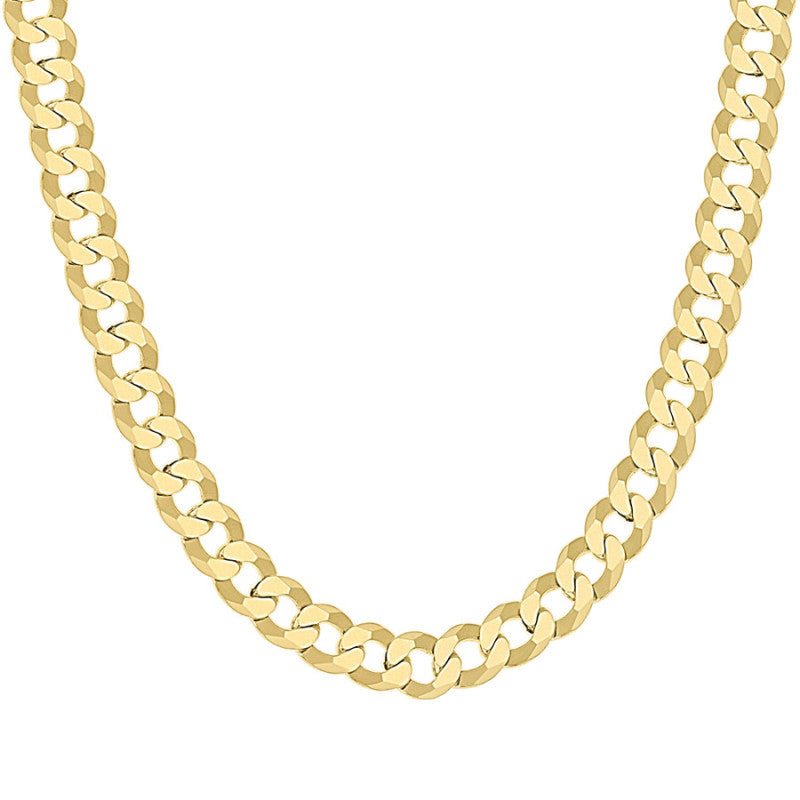 925 Silver Solid Super Flat Cuban Chain 7.4mm