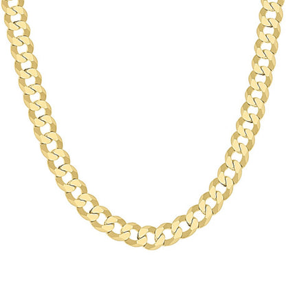 925 Silver Solid Super Flat Cuban Chain 7.4mm