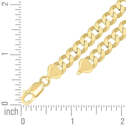 925 Silver Solid Super Flat Cuban Chain 7.4mm