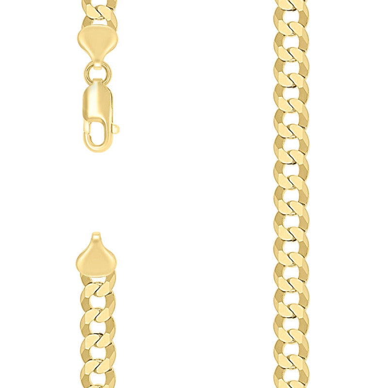 925 Silver Solid Super Flat Cuban Chain 7.4mm