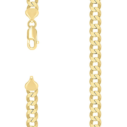 925 Silver Solid Super Flat Cuban Chain 7.4mm