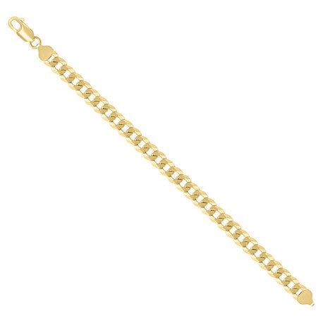 925 Silver Solid Super Flat Cuban Chain 7.4mm