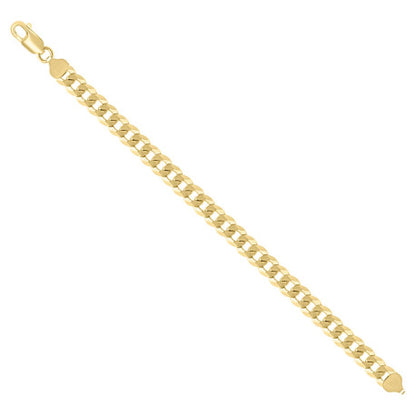 925 Silver Solid Super Flat Cuban Chain 7.4mm