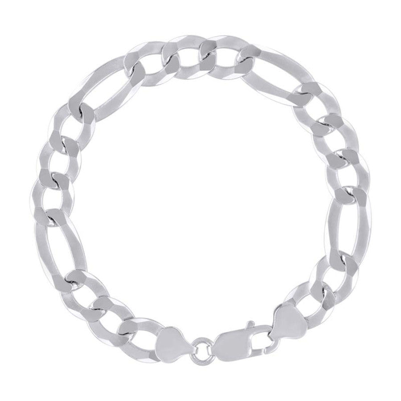925 Silver Super Flat Figaro Chain 10mm