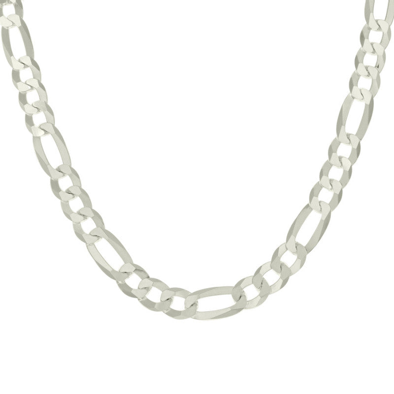 925 Silver Super Flat Figaro Chain 10mm