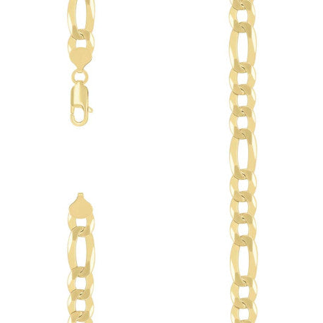925 Silver Super Flat Figaro Chain 10mm