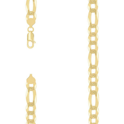 925 Silver Super Flat Figaro Chain 10mm
