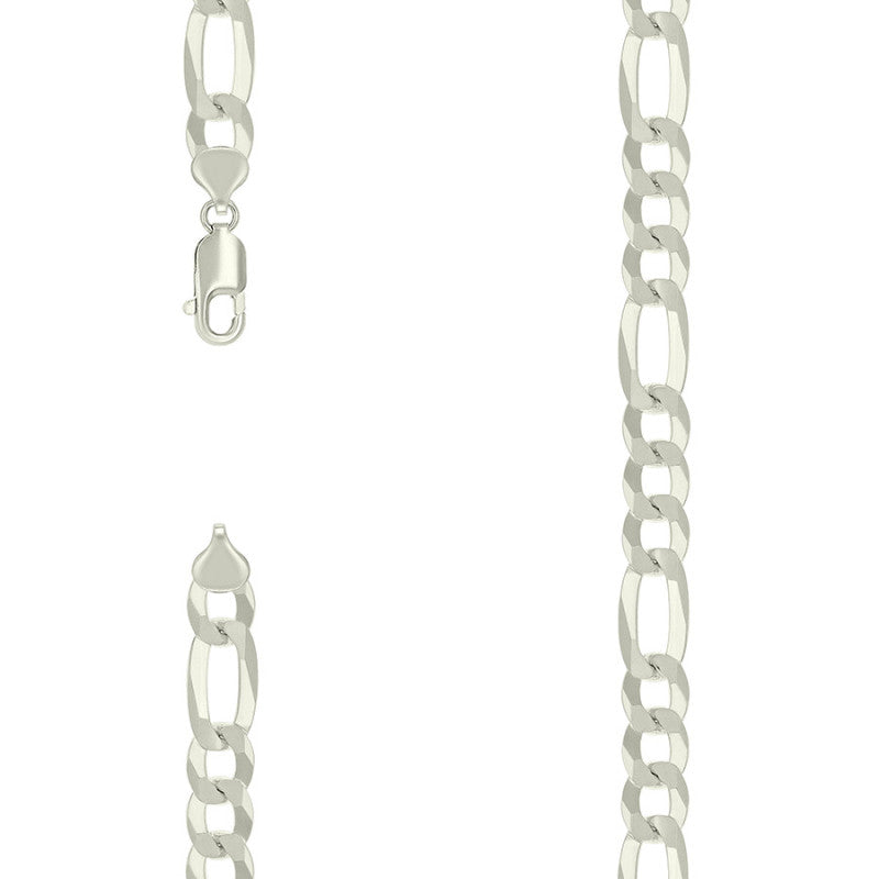 925 Silver Super Flat Figaro Chain 10mm