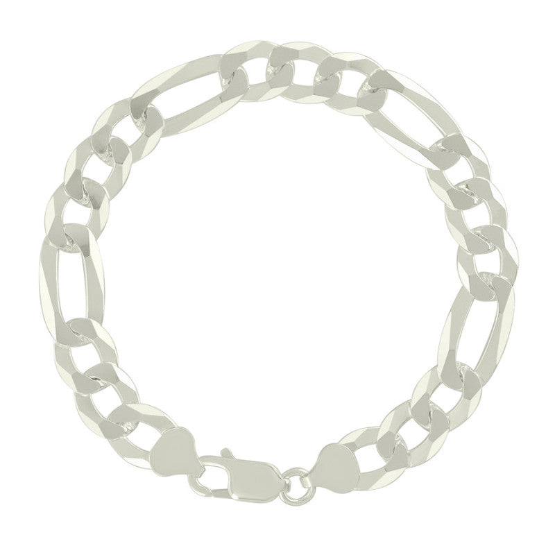 925 Silver Super Flat Figaro Chain 10mm