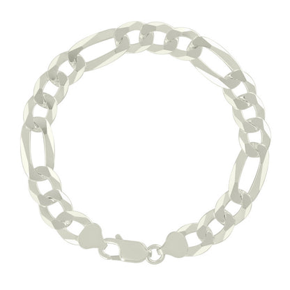 925 Silver Super Flat Figaro Chain 10mm