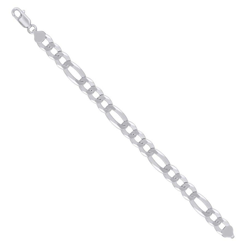 925 Silver Super Flat Figaro Chain 10mm