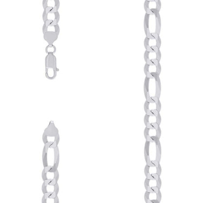 925 Silver Super Flat Figaro Chain 10mm