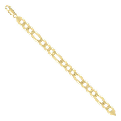 925 Silver Super Flat Figaro Chain 10mm
