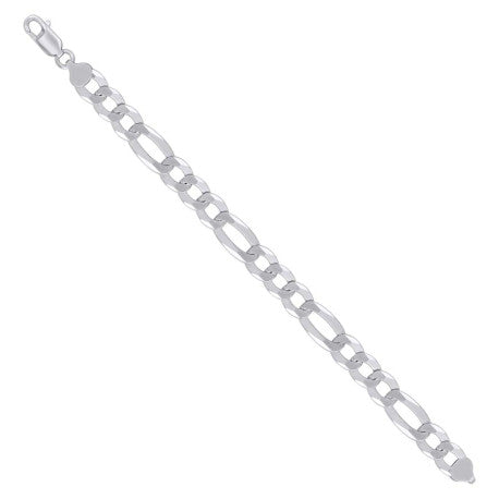 925 Silver Super Flat Figaro Chain 10mm