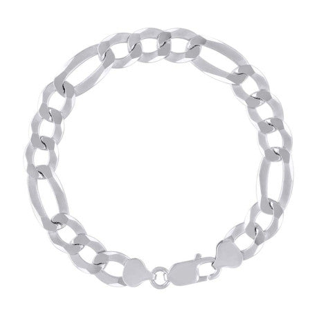 925 Silver Super Flat Figaro Chain 10mm