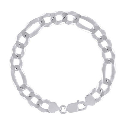 925 Silver Super Flat Figaro Chain 10mm