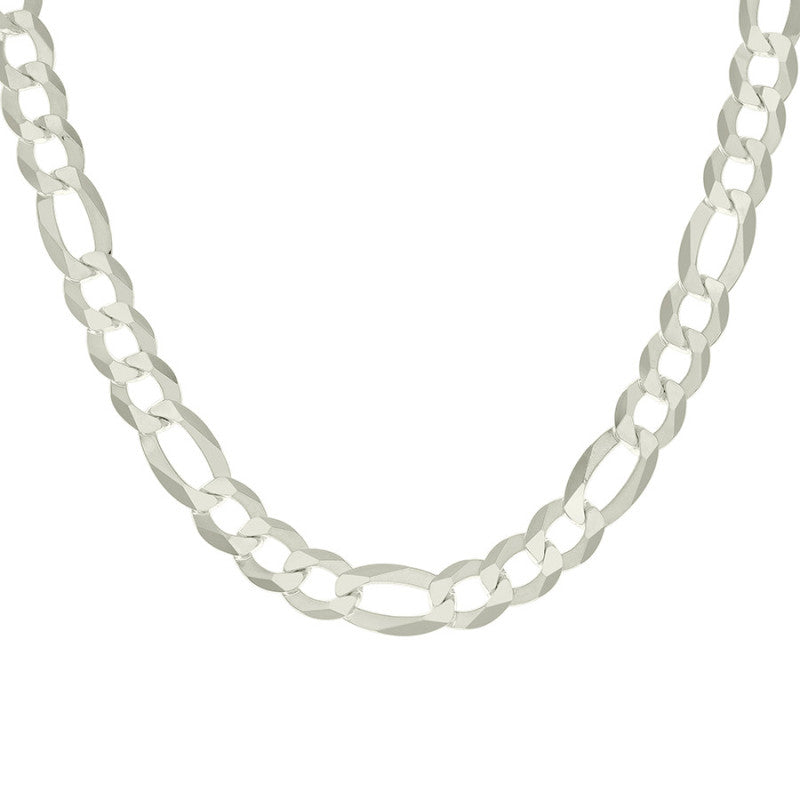 925 Silver Super Flat Figaro Chain 11mm