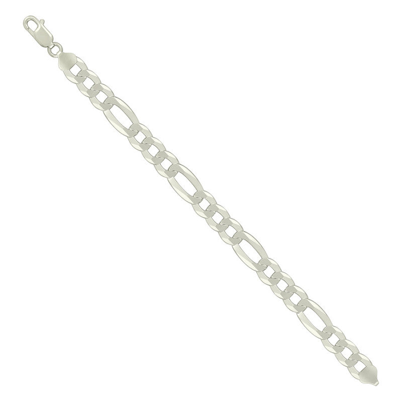 925 Silver Super Flat Figaro Chain 11mm