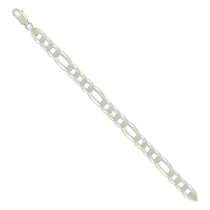 925 Silver Super Flat Figaro Chain 11mm