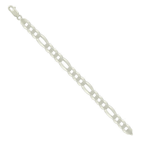 925 Silver Super Flat Figaro Chain 11mm