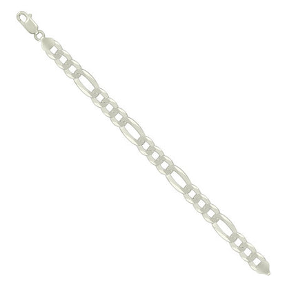 925 Silver Super Flat Figaro Chain 11mm