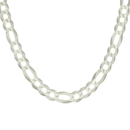 925 Silver Super Flat Figaro Chain 11mm