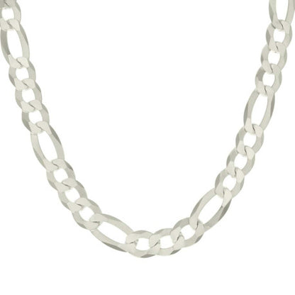 925 Silver Super Flat Figaro Chain 12mm