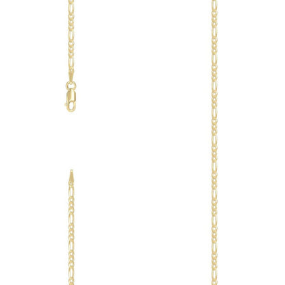 925 Silver Super Flat Figaro Chain 2.3mm