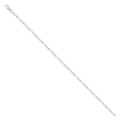 925 Silver Super Flat Figaro Chain 2.3mm