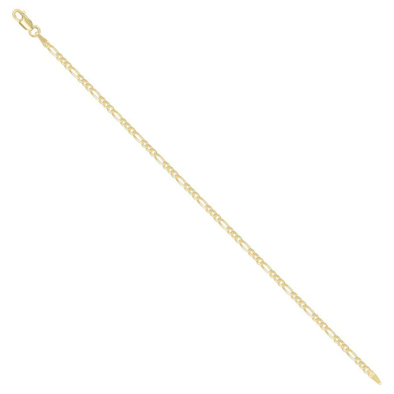 925 Silver Super Flat Figaro Chain 2.3mm