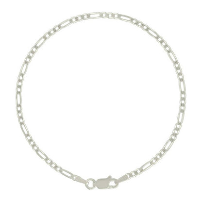 925 Silver Super Flat Figaro Chain 2.3mm