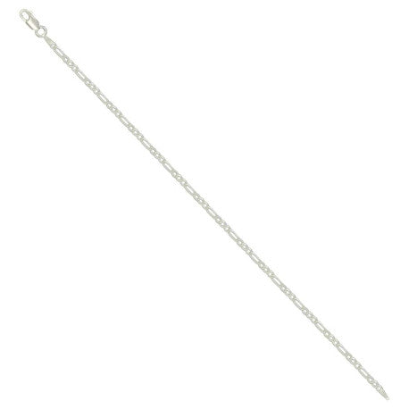 925 Silver Super Flat Figaro Chain 2.3mm