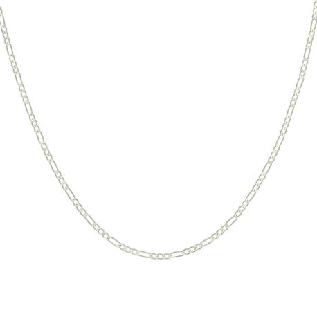 925 Silver Super Flat Figaro Chain 2.3mm