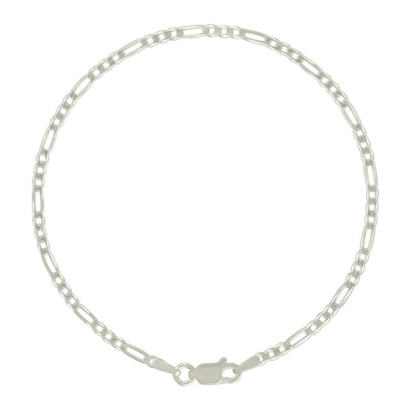 925 Silver Super Flat Figaro Chain 2.3mm