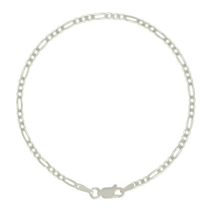 925 Silver Super Flat Figaro Chain 2.3mm