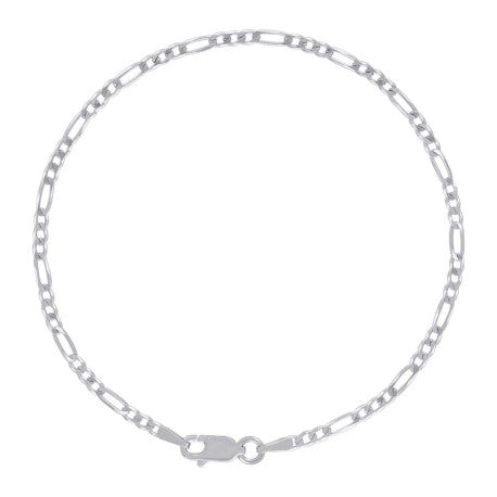 925 Silver Super Flat Figaro Chain 2.3mm