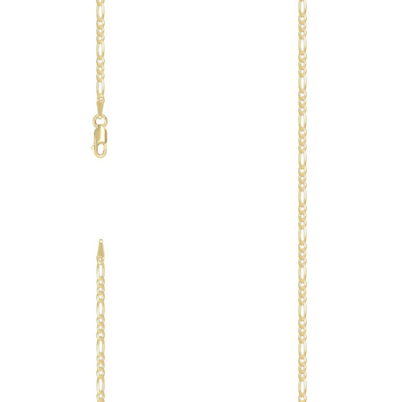 925 Silver Super Flat Figaro Chain 2.3mm