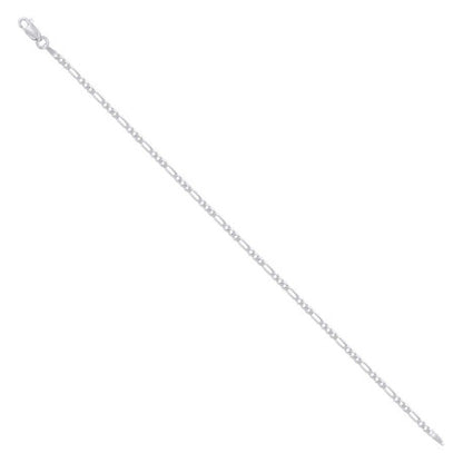925 Silver Super Flat Figaro Chain 2.3mm