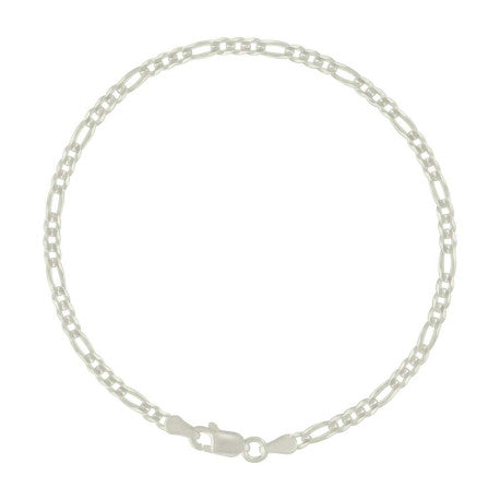 925 Silver Super Flat Figaro Chain 2.9mm