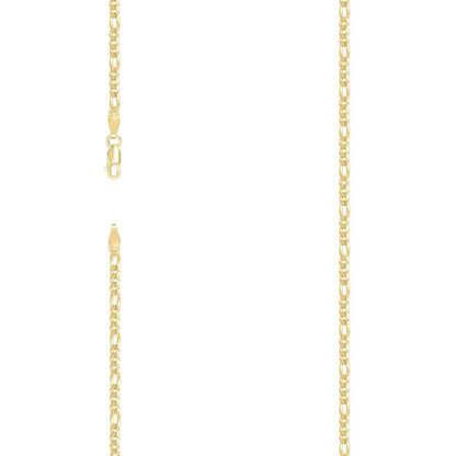 925 Silver Super Flat Figaro Chain 2.9mm