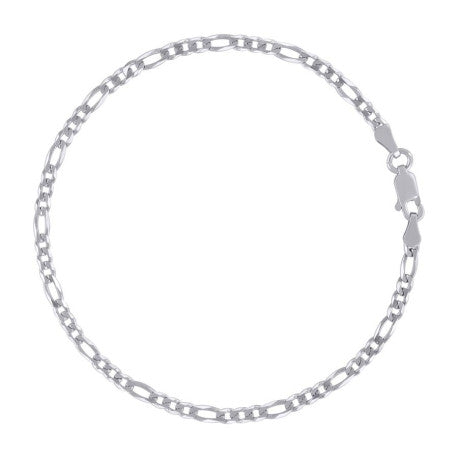 925 Silver Super Flat Figaro Chain 2.9mm