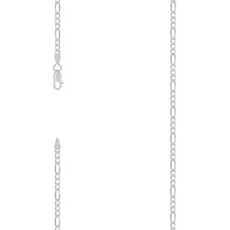 925 Silver Super Flat Figaro Chain 2.9mm