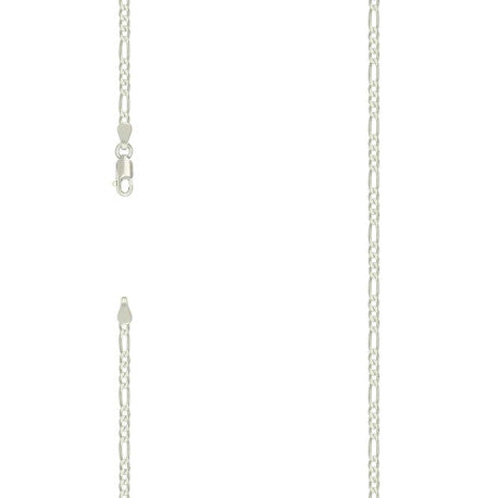 925 Silver Super Flat Figaro Chain 2.9mm