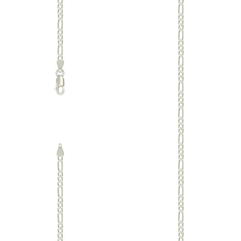 925 Silver Super Flat Figaro Chain 2.9mm