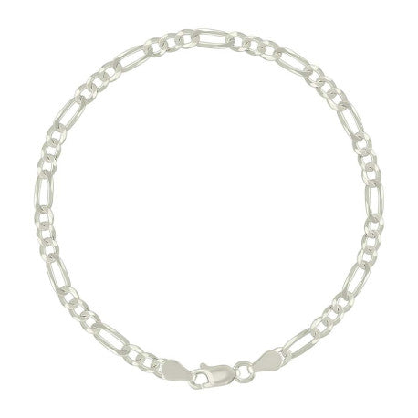 925 Silver Super Flat Figaro Chain 3.9mm