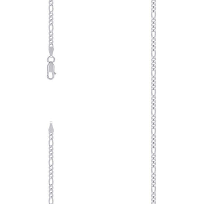 925 Silver Super Flat Figaro Chain 3.9mm