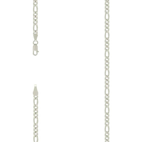 925 Silver Super Flat Figaro Chain 3.9mm