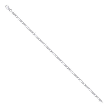 925 Silver Super Flat Figaro Chain 3.9mm